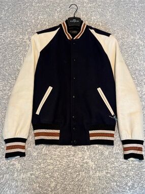COACH Leather/Wool Varsity Jacket Mens Size 44
